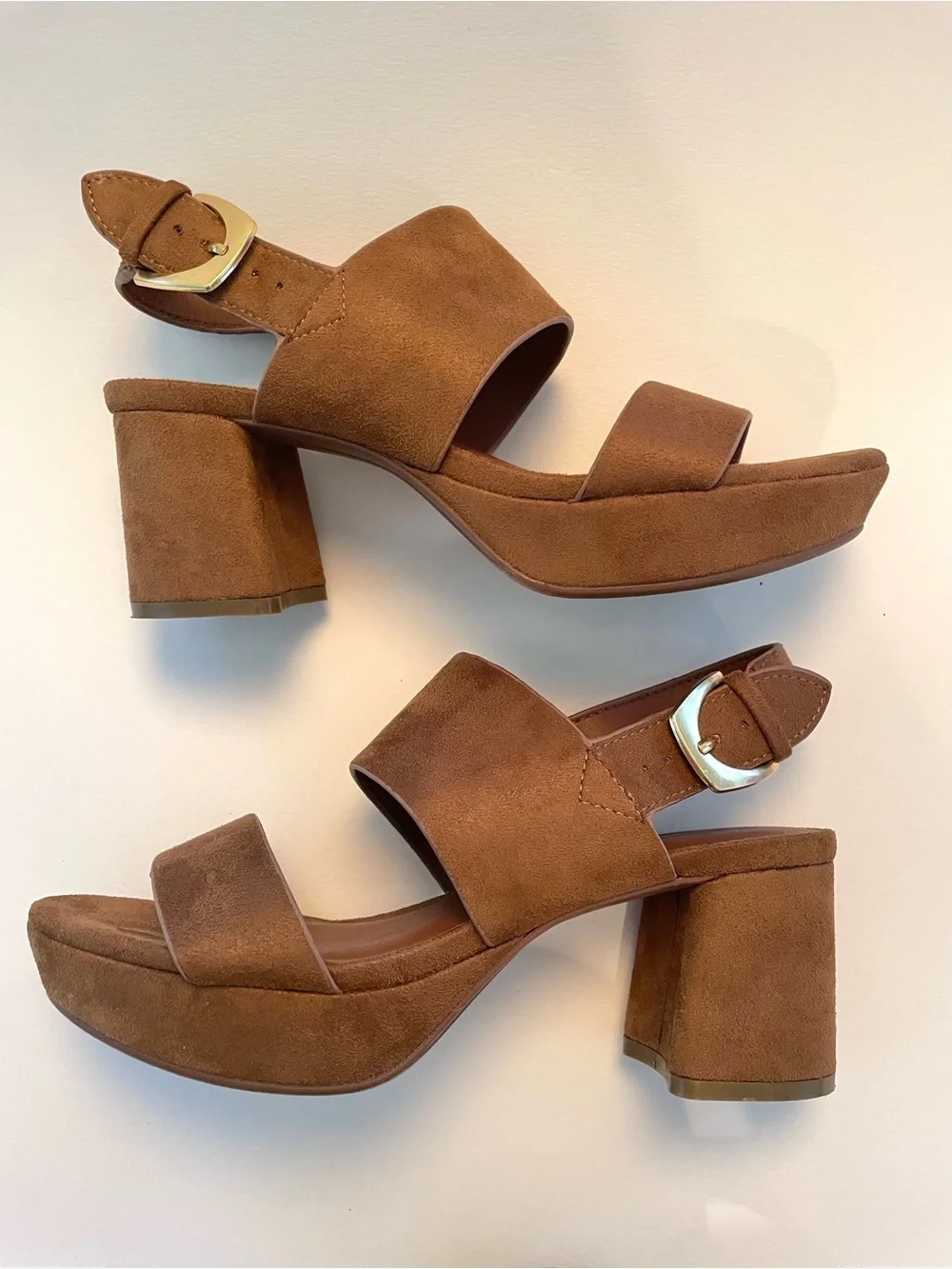 Aerosoles Tan Suede Sing Backs with Block Heel